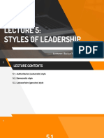 LM Lecture 5 - Styles of Leadership