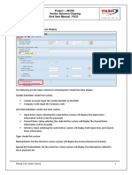 Project - JBVNL Vendor Advance Clearing End User Manual - FICO