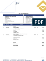 Sales quotation for O2 sensor and needle