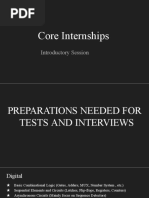 Core Internships: Introductory Session