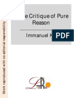 The Critique of Pure Reason Author Immanuel Kant