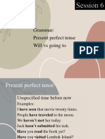Grammar Guide: Present Perfect Tense, Will vs Going To, and Regular and Irregular Verbs