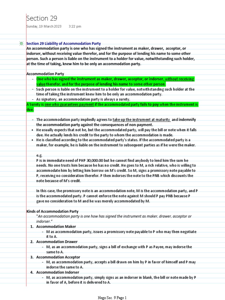 Section 29 PDF Negotiable Instrument Justice