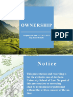 Ownership: Property 1st Sem, SY 2022-2023 Atty. Ricardo Ribo
