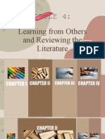Learning From Others and Reviewing The Literature