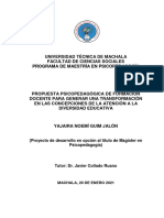 Proyecto de Desarrollo en Opción Al Título de Magister en Psicopedagogía