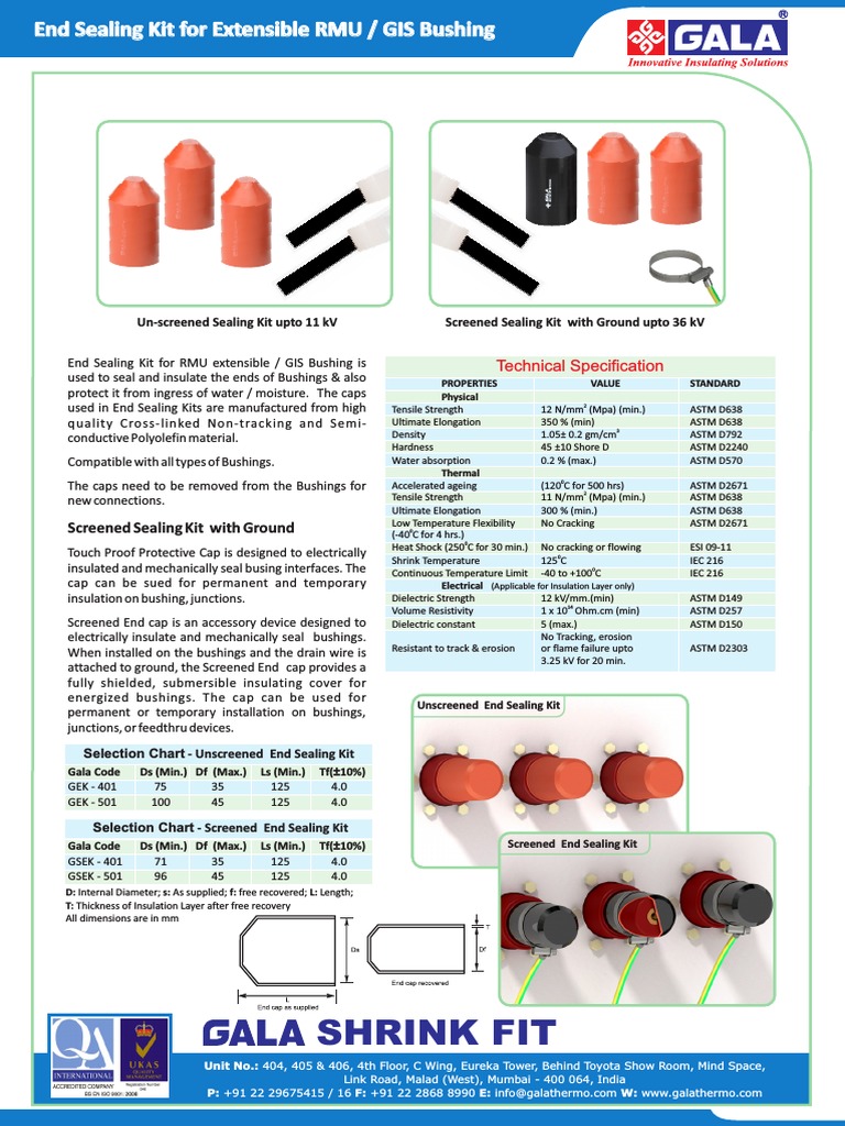 End Sealing Kit for Extensible RMU/GIS Bushing - Technical ...
