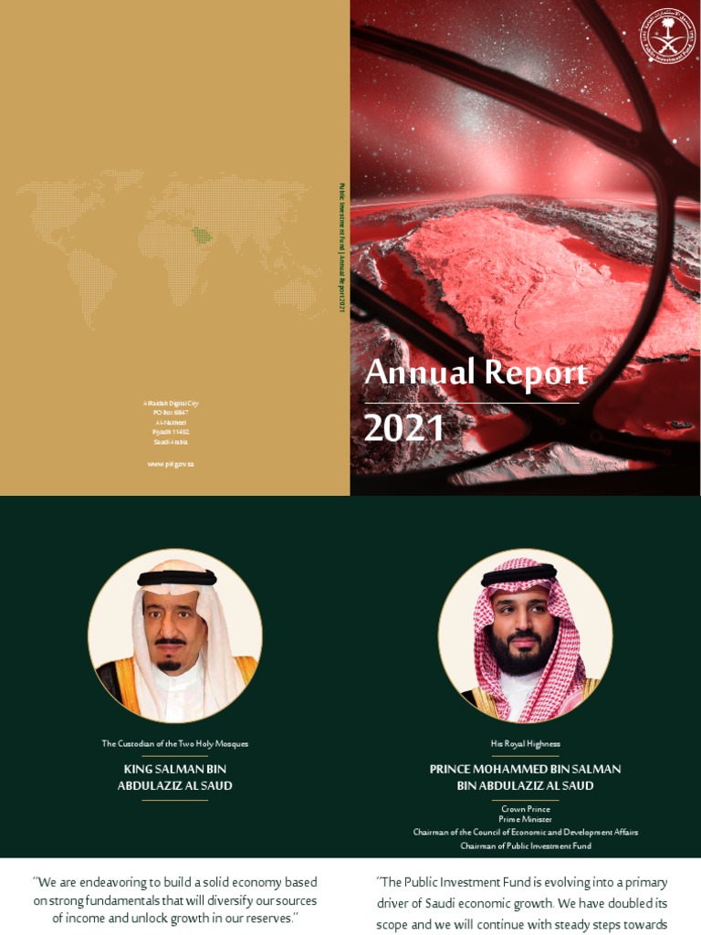 PIF Annual Report 2021 PDF Saudi Arabia Economies