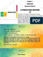 Literature Review: Group 1 BADB3024 Research Method