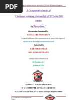 Download A Comparative Study of Customer Services Provided by ICICI and SBI Banks in Bangalore by Ricky Patel SN63455333 doc pdf