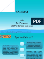 Kalimat: Oleh: Tim Penyusun MKWU Bahasa Indonesia