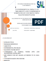 An Experimental Impact On Workability and Compressive Strength of Concrete Using Magnetized Water