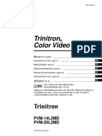 Trinitron Color Video Monitor: PVM-14L2MD PVM-20L2MD