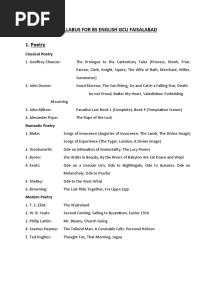 BS English Syllabus GCU FSD