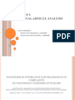 Group 3 Journal Article Analysis: Group Members: RENDI GUSTI PRAMASTA - 2123042007 Salwa Failasifa Azzahra - 2123042008