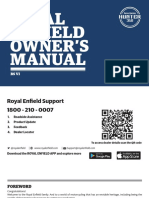 Royal Enfield Owner'S Manual: Bs Vi