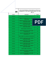 Lista de Materiales para Instalación de Alimentacion Neumatica Y Electrica para Equipos de Turbo Filtros Mecat