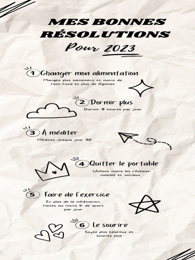 Mes Bonnes Résolutions Pour 2023 | PDF