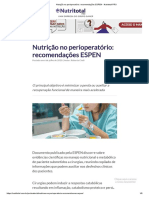 Nutrição No Perioperatório - Recomendações ESPEN - Nutritotal PRO