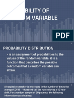 Probability of Random Variable