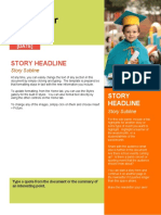 Newsletter Title: Story Headline