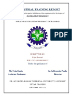 Pharmaceutical Industrial Training Report