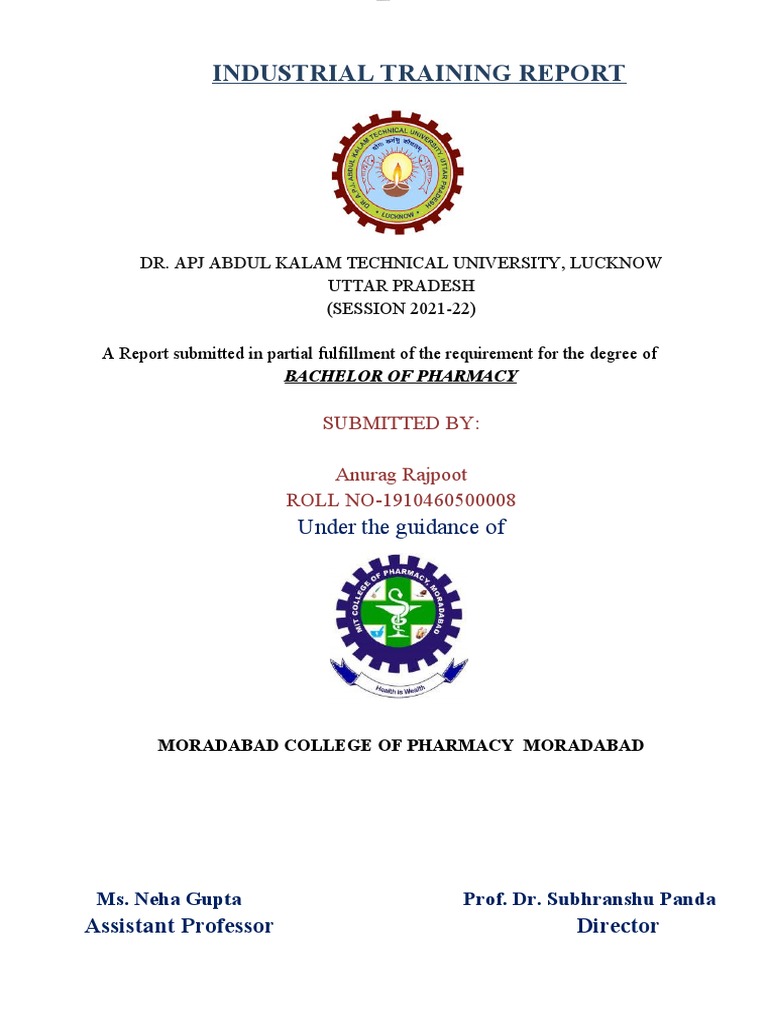anurag-pharmaceutical-industrial-training-report-pdf-tablet