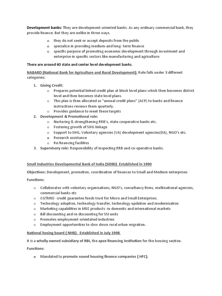 Development Banks Pdf Banks Economies