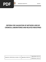 SADCAS TR 17 - Criteria For Validation of Methods Used by Chemical Laboratories and Related Industries (Issue 1)