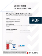 PT. Agaricus Sido Makmur Sentosa: This Is To Certify That