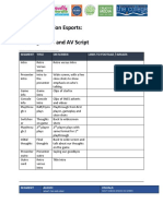 Av Script and Running Order