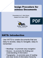 HATS A Design Procedure For Routine Business Documents