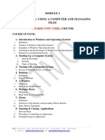 Module Name:: Using A Computer and Managing Files: CSICT/02