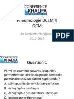 Pneumologie DCEM 4 QCM: DR Benjamin Planquette 2017-2018