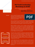 9th Youth Leadership Workshop On GCED: April-May, 2023/online