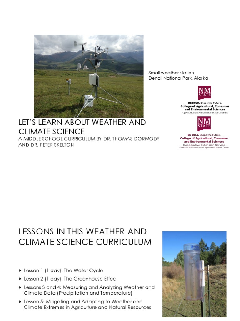 Middle School Weather Curriculum | PDF | Water Cycle | Water