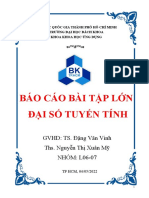 Báo Cáo Bài Tập Lớn Đại Số Tuyến Tính: GVHD: TS. Đặng Văn Vinh Ths. Nguyễn Thị Xuân Mỹ NHÓM: L06-07