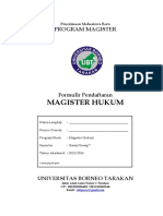 Formulir Pendaftaran Magister Hukum UB Tarakan 
