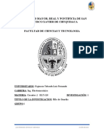 Universidad Mayor, Real Y Pontificia de San Francisco Xavier de Chuquisaca Facultad de Ciencias Y Tecnologia