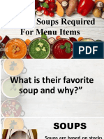 Prepare Soups Required For Menu Items