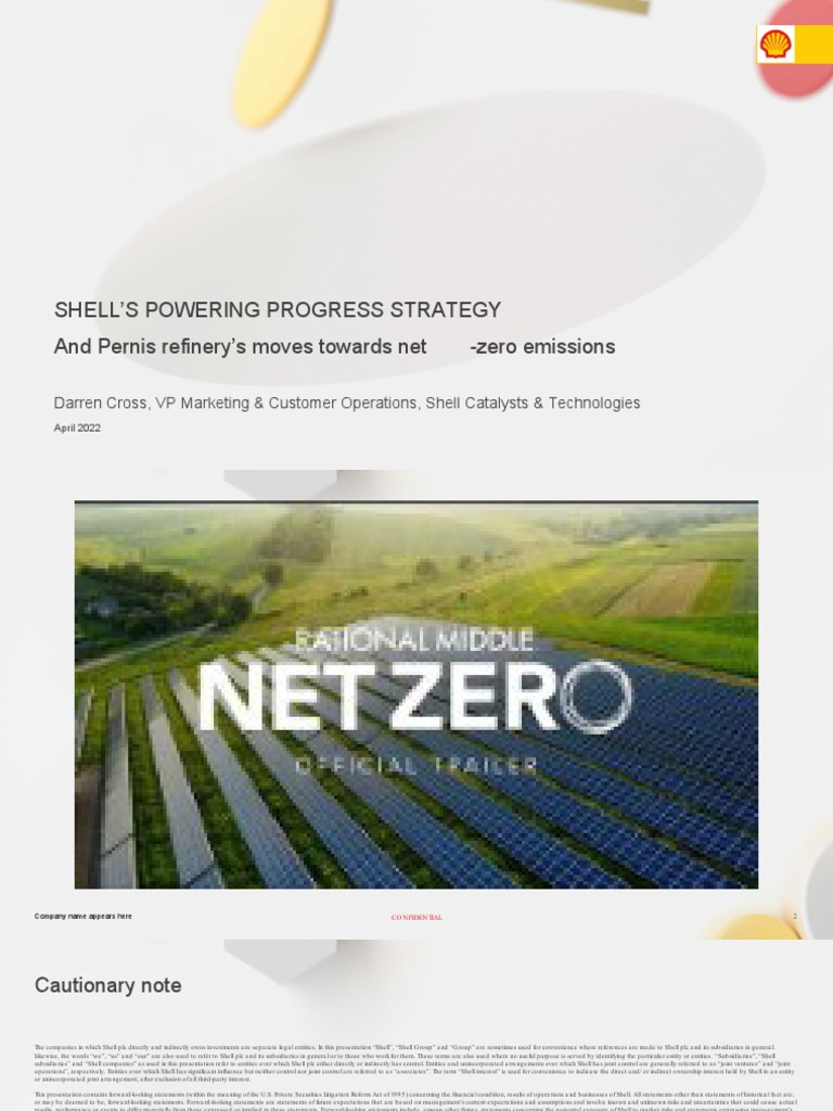 Shell'S Powering Progress Strategy and Pernis Refinery's Moves Towards