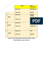 Jadwal Ujian Semester Genap Sekolah SD Yedija Tahun Pembelajaran 2021-2022