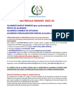 Matrã Cula Grado 2022 23 PDF