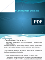 Legality of Construction Business