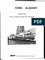 High Speed Rail Empire Corridor Study of Speed Increases New York City-Albany by SNCF 1986
