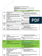 Cronograma de Trabajo Mes de Agosto