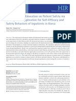 Effects of Self-Education On Patient Safety Via Smartphone Application For Self-Efficacy and Safety Behaviors of Inpatients in Korea