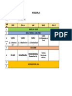 WEEKLY PLAN Nyiur