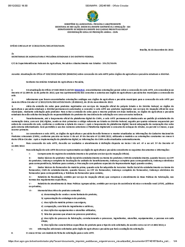 9 Oficio Circular 3 | PDF | Agricultura
