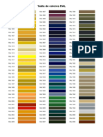 Tabla de Colores RAL